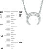 Thumbnail Image 3 of 1/15 CT. T.W. Diamond Crescent Moon Necklace in Sterling Silver