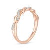 Thumbnail Image 1 of 1/10 CT. T.W. Diamond Twist Vintage-Style Band in 10K Rose Gold