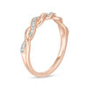 Thumbnail Image 2 of 1/10 CT. T.W. Diamond Twist Vintage-Style Band in 10K Rose Gold