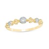 Thumbnail Image 0 of 1/15 CT. T.W. Diamond Three Stone Beaded Band in 10K Gold