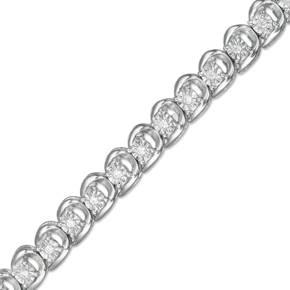 1/4 CT. T.w. Diamond Line Bracelet in Sterling Silver - 7.25"