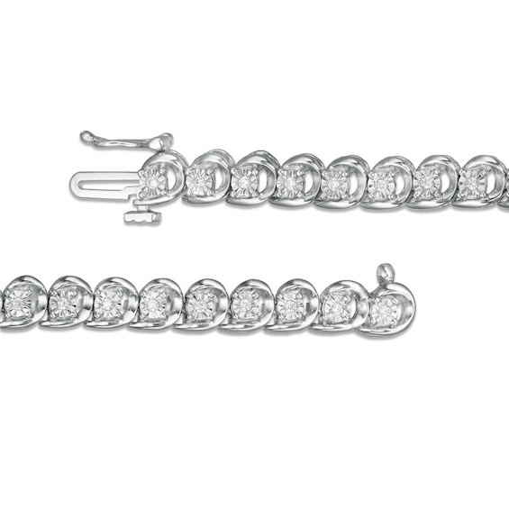 1/4 CT. T.w. Diamond Line Bracelet in Sterling Silver - 7.25"