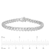 Thumbnail Image 3 of 1/4 CT. T.W. Diamond Line Bracelet in Sterling Silver - 7.25"