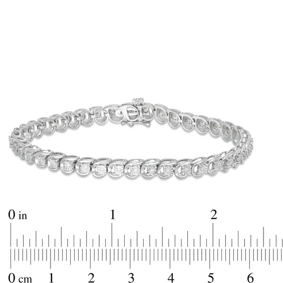1/4 CT. T.w. Diamond Line Bracelet in Sterling Silver - 7.25"