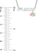 Thumbnail Image 3 of Diamond Accent "meow" and Cat Dangle Charm Necklace in Sterling Silver and 10K Rose Gold