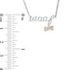 Thumbnail Image 3 of Diamond Accent "woof" and Dog Bone Dangle Necklace in Sterling Silver and 10K Rose Gold