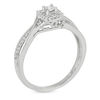 Thumbnail Image 1 of 1/8 CT. T.W. Princess-Cut Diamond Frame Twist Promise Ring in Sterling Silver