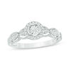 Thumbnail Image 1 of 1/6 CT. T.W. Diamond Frame Vintage-Style Engagement Ring in 10K White Gold