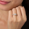 Thumbnail Image 3 of 1/6 CT. T.W. Diamond Frame Vintage-Style Engagement Ring in 10K White Gold