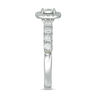 Thumbnail Image 4 of 3/8 CT. T.W. Diamond Cushion Frame Engagement Ring in 10K White Gold