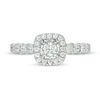 Thumbnail Image 6 of 3/8 CT. T.W. Diamond Cushion Frame Engagement Ring in 10K White Gold