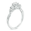 Thumbnail Image 1 of 1/3 CT. T.W. Diamond Past Present Future® Tri-Sides Twist Shank Engagement Ring in 10K White Gold