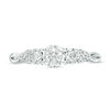 Thumbnail Image 4 of 1/3 CT. T.W. Diamond Past Present Future® Tri-Sides Twist Shank Engagement Ring in 10K White Gold