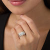 Thumbnail Image 3 of 1 CT. T.W. Diamond Past Present Future® Frame Bypass Multi-Row Engagement Ring in 10K Two-Tone Gold