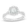 Thumbnail Image 1 of Love's Destiny by Zales 1 CT. T.W. Certified Princess-Cut Diamond Frame Engagement Ring in 14K White Gold (I/I1)