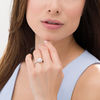 Thumbnail Image 2 of Love's Destiny by Zales 1 CT. T.W. Certified Princess-Cut Diamond Frame Engagement Ring in 14K White Gold (I/I1)