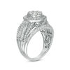 Thumbnail Image 1 of 1 CT. T.W. Composite Diamond Double Frame Multi-Row Vintage-Style Engagement Ring in 10K White Gold