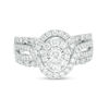 Thumbnail Image 3 of 1 CT. T.W. Diamond Oval Frame Bypass Engagement Ring in 14K White Gold