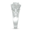 Thumbnail Image 4 of 1 CT. T.W. Diamond Frame Multi-Row Engagement Ring in 10K White Gold