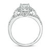 Thumbnail Image 5 of 1 CT. T.W. Diamond Frame Multi-Row Engagement Ring in 10K White Gold