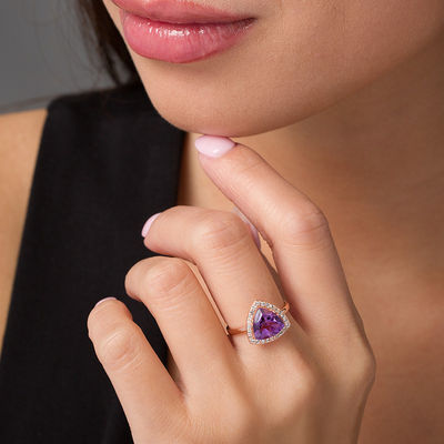 Sizes 4 to 12 Details about   Solid 925 Sterling Silver Natural Amethyst Womens Cluster Ring 