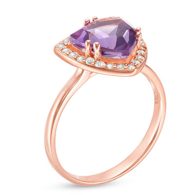 Gorgeous Woman Medium Purple Amethyst Checkerboard cut Silver Ring  #152 