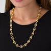 Thumbnail Image 1 of Ladies' 11.0mm Mariner Chain Necklace in 14K Gold - 24"