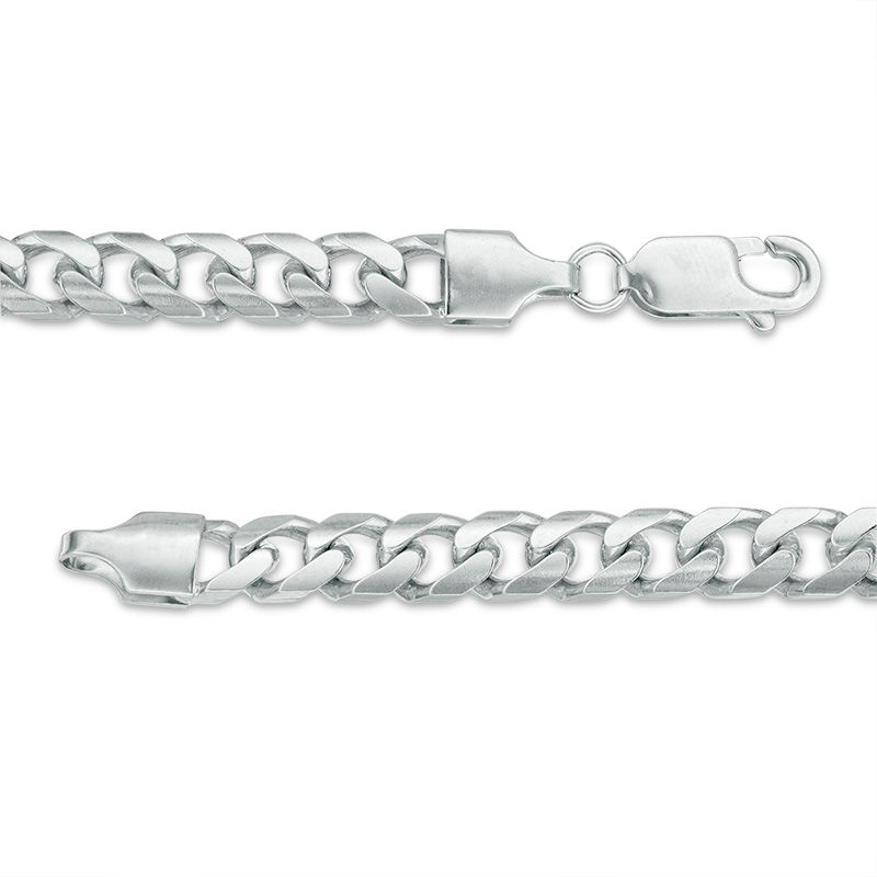 Men's 5.0mm Cuban Curb Chain Necklace in Solid 14K White Gold - 20"