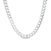 Thumbnail Image 0 of Men's 5.7mm Curb Chain Necklace in Hollow 14K White Gold - 22"