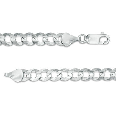 Curb Chain Necklace in 14K White Gold 