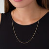 Thumbnail Image 2 of Ladies' 0.95mm Adjustable Box Chain Necklace in 14K Gold - 22"
