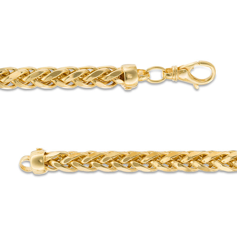 Men's 4.5mm Diamond-Cut Franco Snake Chain Necklace in Hollow 14K Gold - 28"