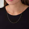 Thumbnail Image 1 of Ladies' 0.9mm Adjustable Cable Chain Necklace in 14K Rose Gold - 22"