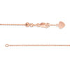 Thumbnail Image 2 of Ladies' 0.9mm Adjustable Cable Chain Necklace in 14K Rose Gold - 22"