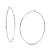 Thumbnail Image 0 of 60.0mm Hoop Earrings in Hollow 14K White Gold