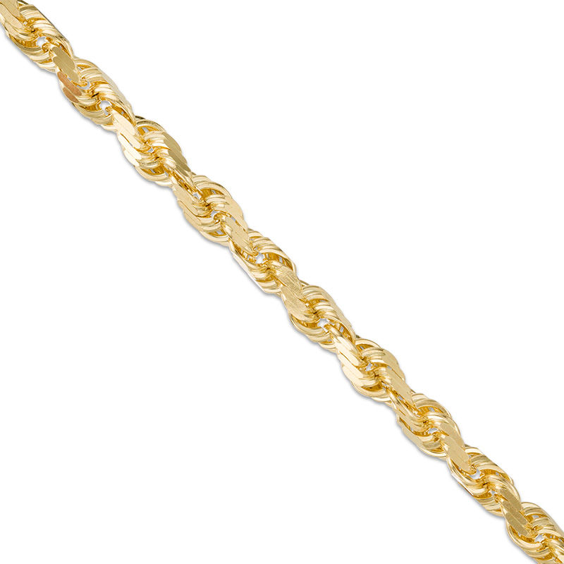 Men's 5.0mm Rope Chain Bracelet in 14K Gold 8.0" Zales