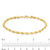 Thumbnail Image 2 of 5.0mm Glitter Rope Chain Bracelet in Solid 14K Gold - 8.0"