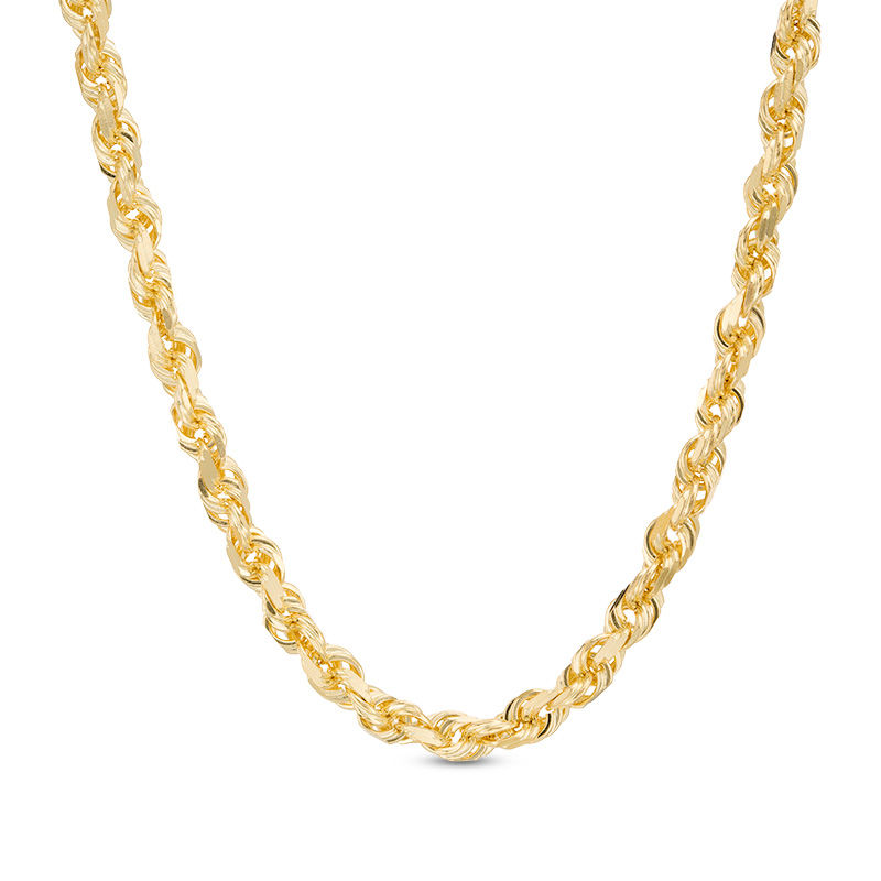 Ladies' 4.5mm Rope Chain Necklace in 14K Gold - 20"