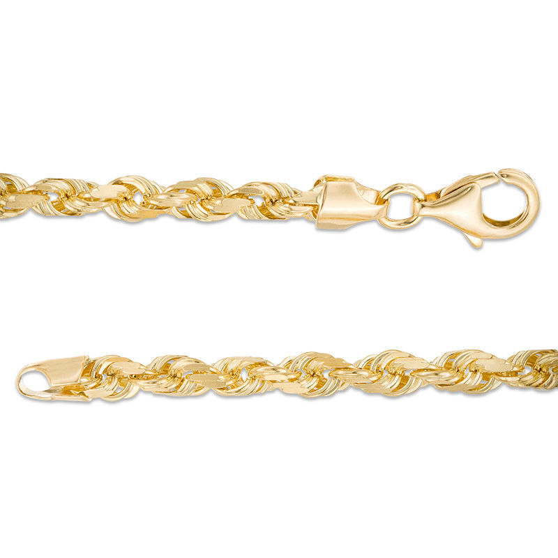 Men's 4.5mm Rope Chain Necklace in 14K Gold - 22"