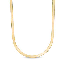 Ladies' 4.0mm Herringbone Chain Necklace in 14K Gold - 18&quot;