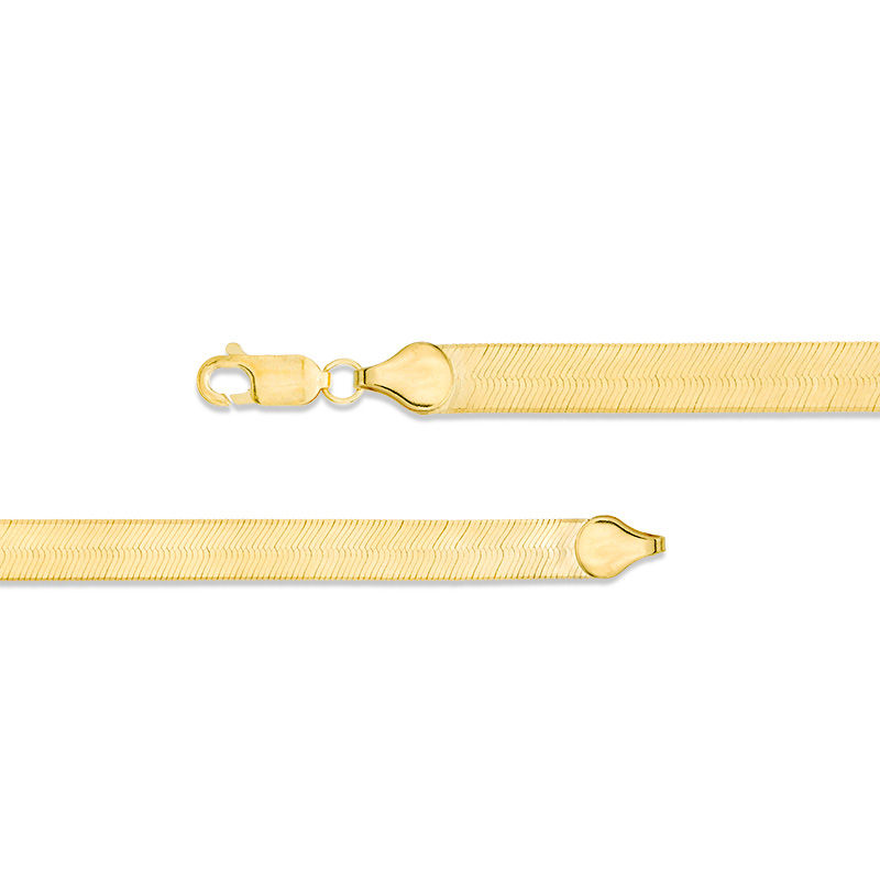 Ladies' 6.0mm Herringbone Chain Necklace in 14K Gold - 20"
