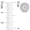 Thumbnail Image 2 of Men's 1/20 CT. T.W. Diamond Beaded Frame Vintage-Style Stud Earrings in Sterling Silver