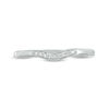 Thumbnail Image 3 of Diamond Accent Vintage-Style Contour Anniversary Band in 10K White Gold