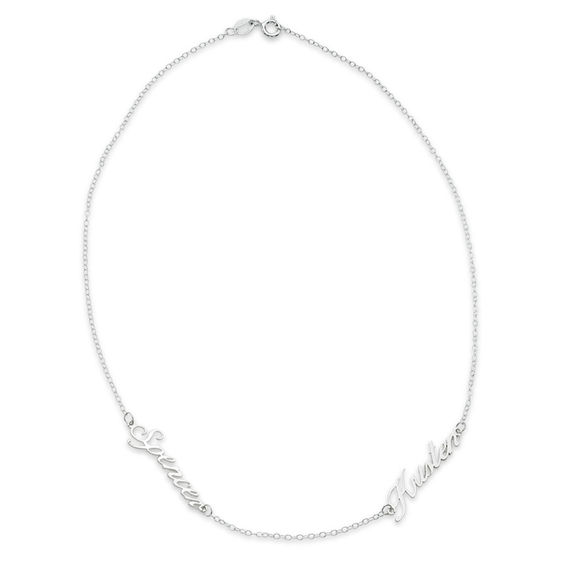 Couple's Station Choker Necklace (2 Names) - 14"