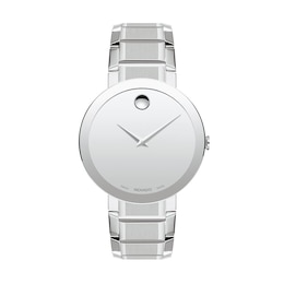 Men's Movado Sapphire Watch with Silver-Tone Dial (Model: 607178)