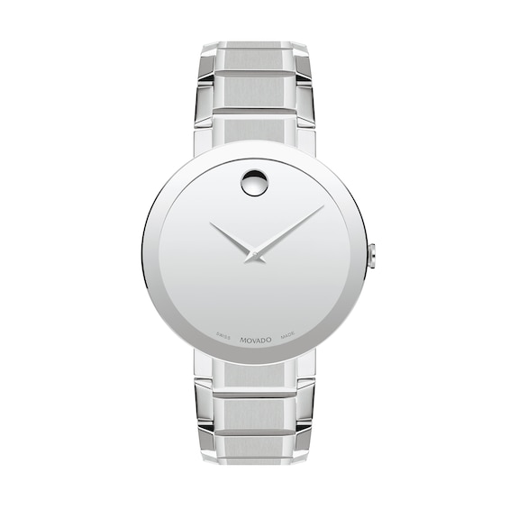 Men's Movado Sapphire Watch with Silver-Tone Dial (Model: 607178)
