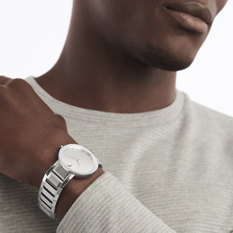 Main Image 4 of Men's Movado Sapphire Watch with Silver-Tone Dial (Model: 607178)