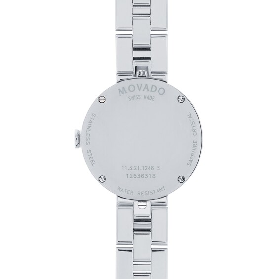 Ladies' Movado Sapphireâ¢ 1/5 CT. T.w. Diamond Watch with Silver-Tone Dial (Model: 0607193)