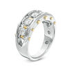 Thumbnail Image 2 of 1 CT. T.W. Diamond Five Stone Riveted Wedding Band in 14K Two-Tone Gold