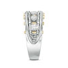 Thumbnail Image 3 of 1 CT. T.W. Diamond Five Stone Riveted Wedding Band in 14K Two-Tone Gold